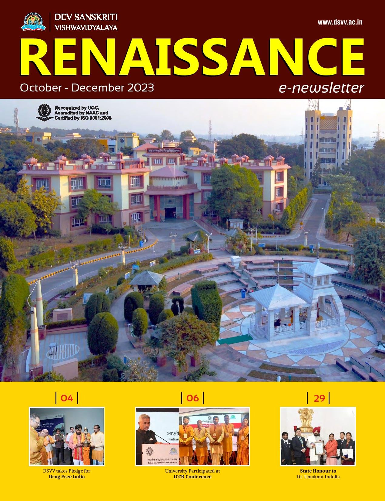 e-newsletter Renaissence october-december 2023